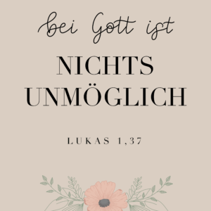 Postkarte „Bei Gott ist nichts unmöglich“
