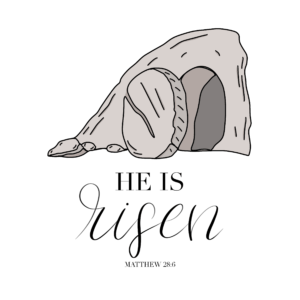 Postkarte „he is risen“